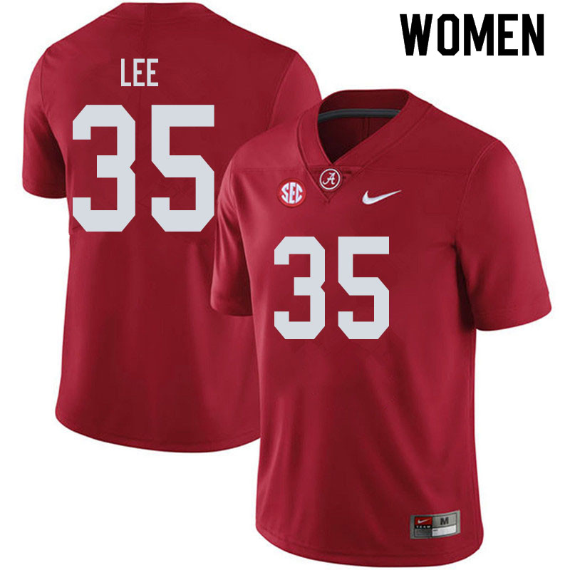 Women #35 Shane Lee Alabama Crimson Tide College Football Jerseys Sale-Crimson